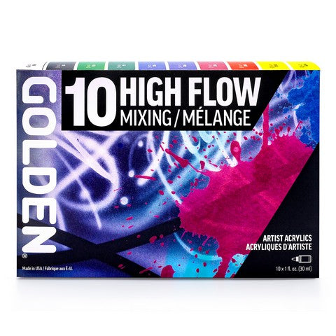 Golden High Flow Acrylic Set 10-Color High Flow Mixing Set