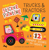 First Fun Sticker Painting:Trucks & Tractors - 12 Scenes!