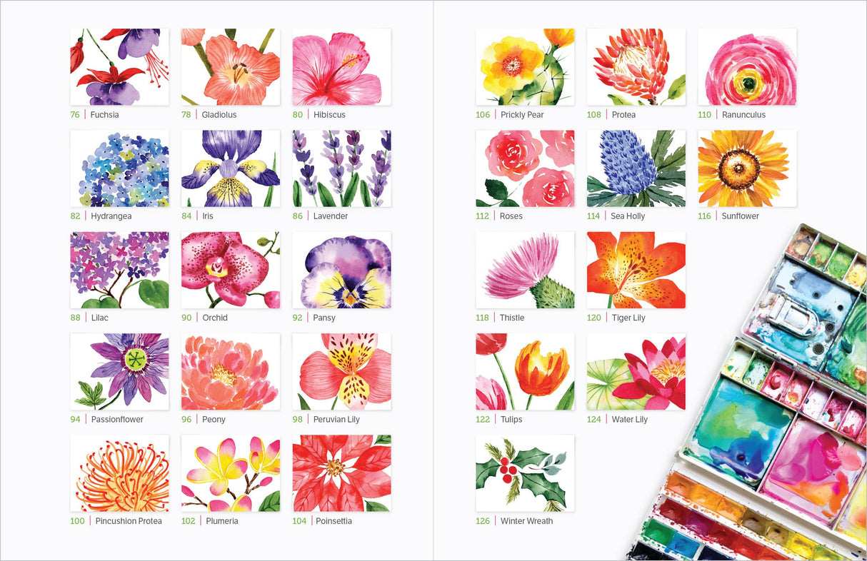 Watercolor the Easy Way Flowers : Tutorials for Flowers