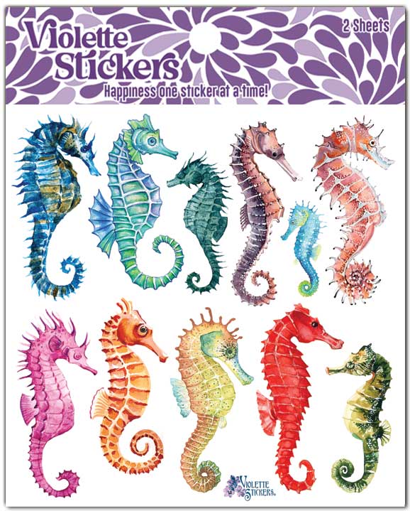 Violette Stickers, K47 Seahorse Stickers