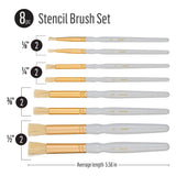 Folkart® Stencil Brush Set, Short Handle - 8-Piece