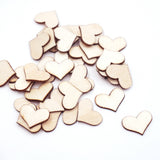 Heart Shape, Unfinished Wooden Embellishments 40-ct