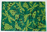 Lokta Garden Party, Green and Black on Grass, 2 Color