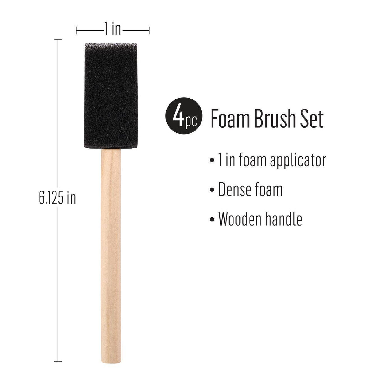 FolkArt ® Foam Brush Set, 4-Piece