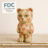 6" H Premade Unfinished Paper Mache Teddy Bear Figurine