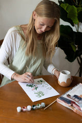 Zinnia Blooms Paint-By-Numbers kit