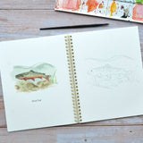 Watercolor workbook, Virginia Themed Watercoloring book