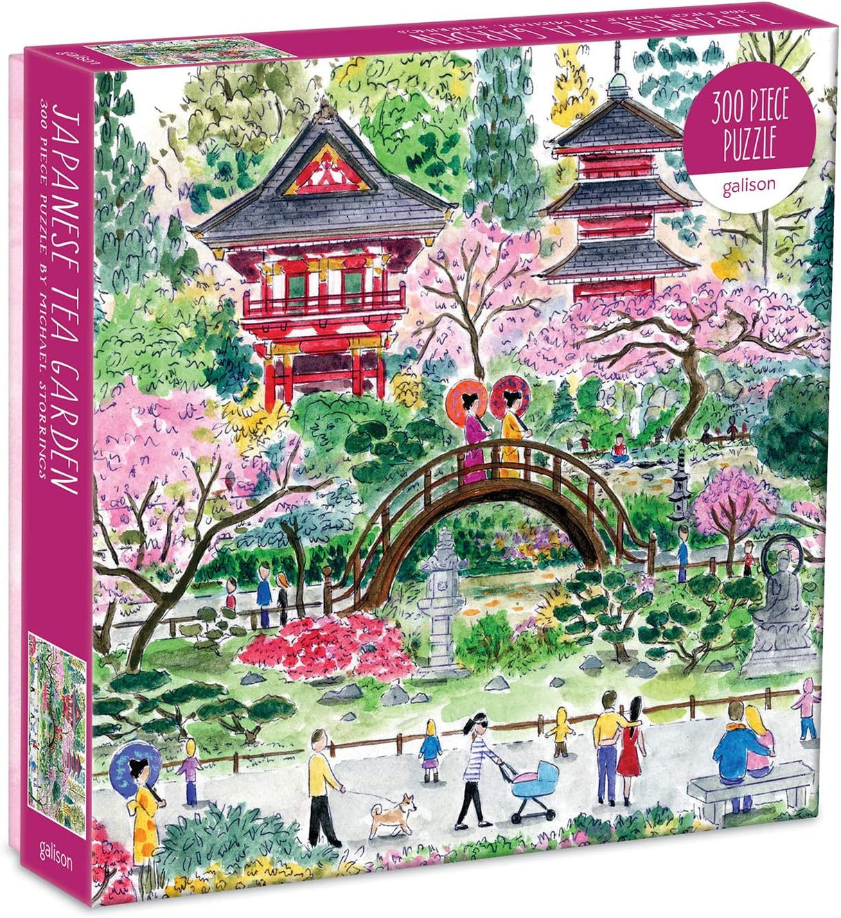 Galison Michael Storrings Japanese Tea Garden Puzzle 300 Pieces