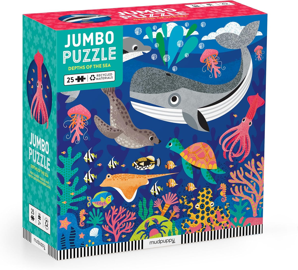 Mudpuppy Depths of The Sea - Jumbo 25 Piece Jigsaw Floor Puzzle