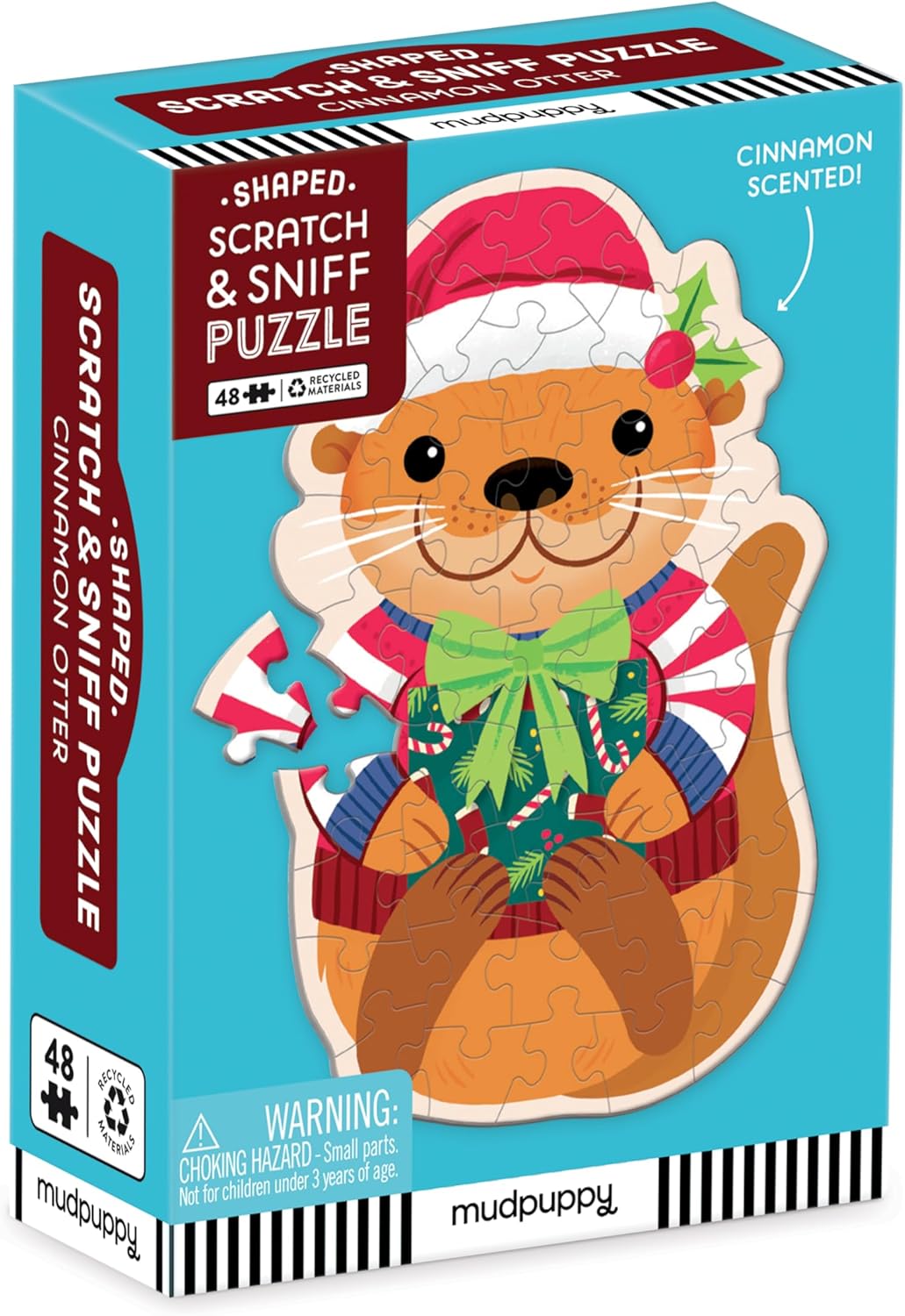 Mudpuppy Cinnamon Otter 48 Piece Mini Scratch & Sniff Puzzle