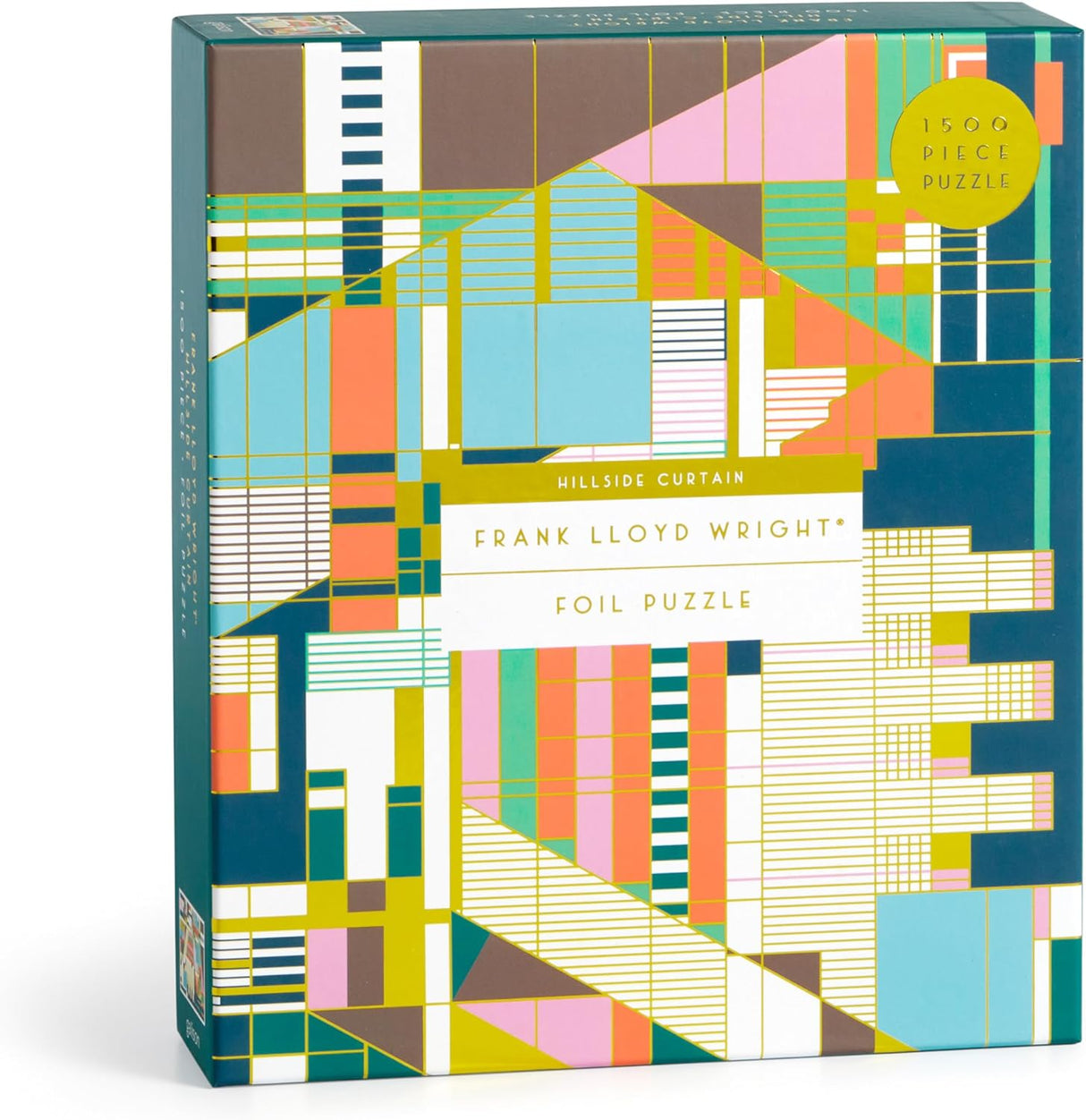 Galison Frank Lloyd Wright Hillside Curtain 1500 Piece Foil Puzzle