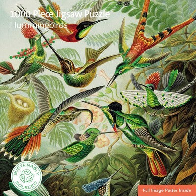 Adult Sustainable Jigsaw Puzzle V&A: Hummingbirds: 1000-pieces