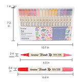 Grabie Dual Tone Brush Tip Acrylic Paint Marker Set of 36