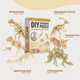 3D Wooden Puzzle Bundle Pack: Dinosaur