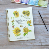Watercolor workbook, Sunflower Watercoloring book