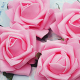 Foam Flowers (Roses) with wire, 2.17" 6-ct