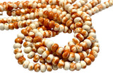 Orange and White Rain Flower stone beads Strands 6mm
