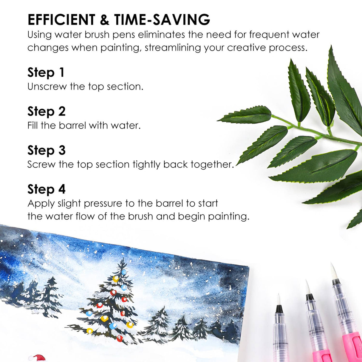 Premium Water Brush Pen Set Of 3
