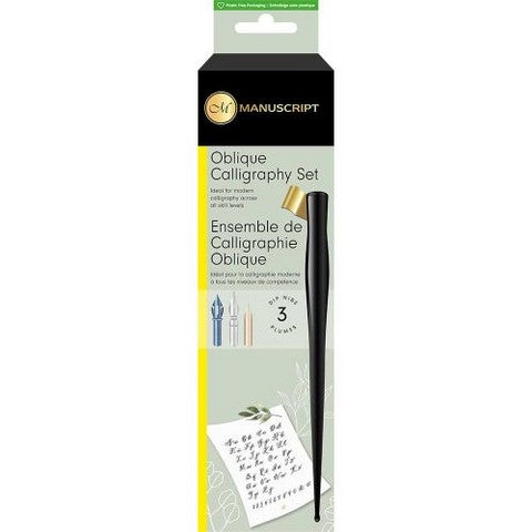 Manuscript Modern Calligraphy Oblique Pen Set - Black, Set of 5