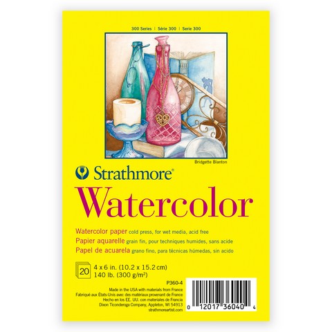 Strathmore 300 Series Watercolor Pad - 4" x 6", Cold Press, Tapebound