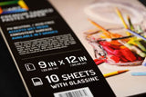 U-Art Sanded Paper Pad 9"x12" #400 Grade 10 Sheets with Glassine Sand/Natural