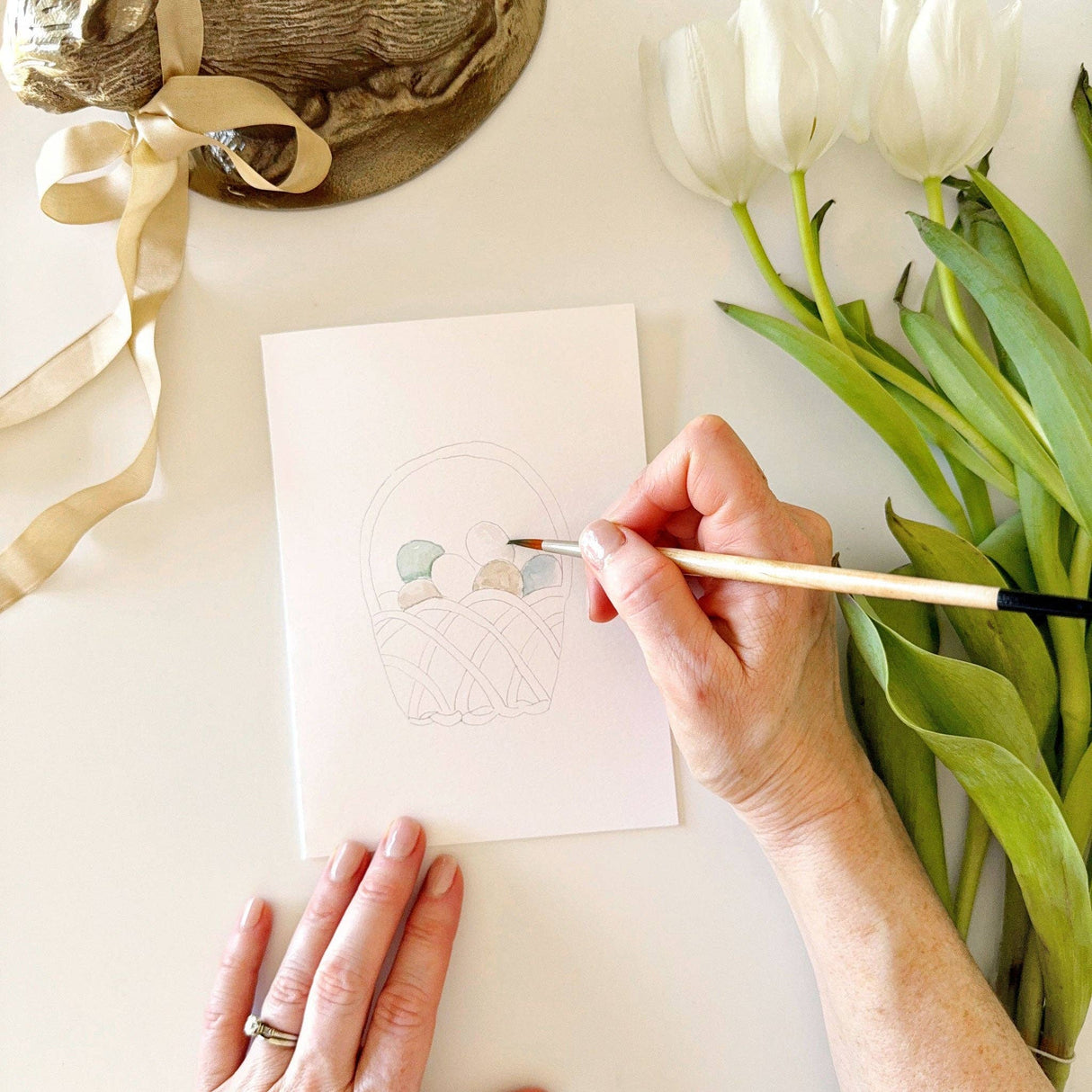 Easter paintable notecards, Emily Lex