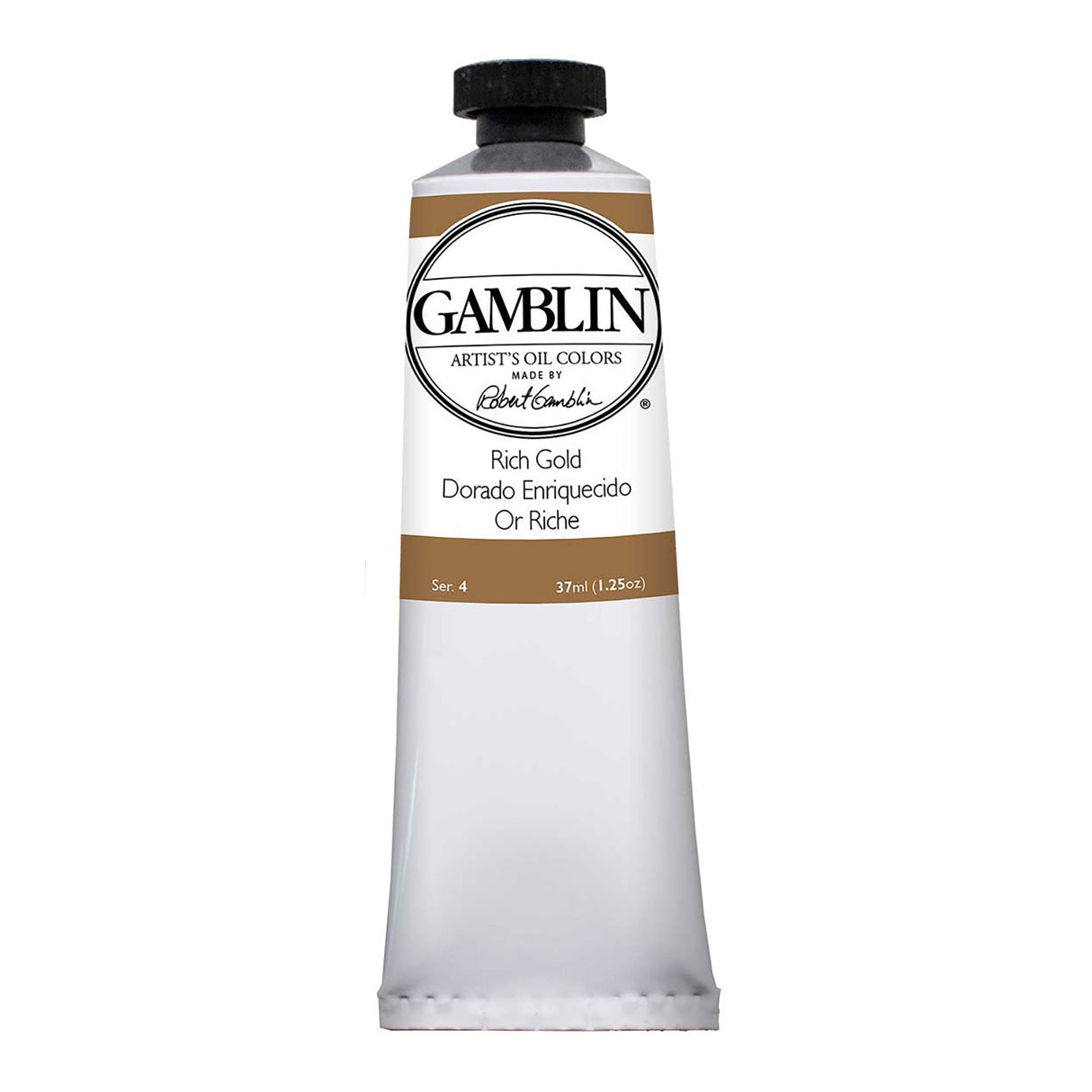 Gamblin Artist Grade Oil Color, 37ml, Rich Gold
