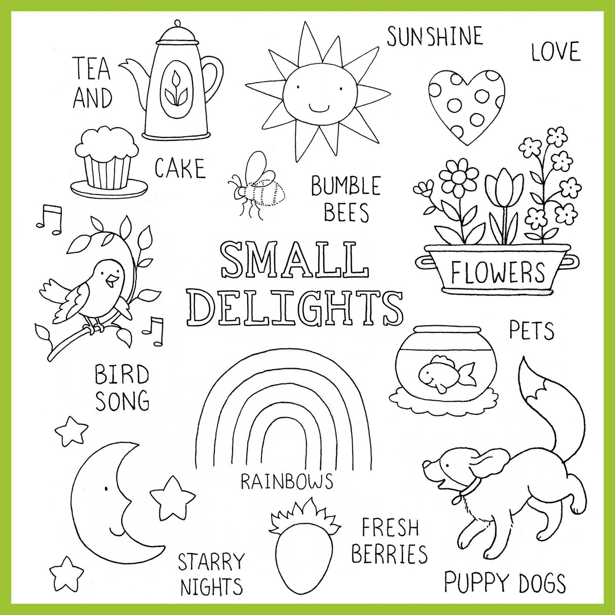 Life Is Sweet Coloring Book: Color Your Way to Joy