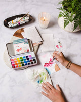 Tropical Florals watercolor painting kit