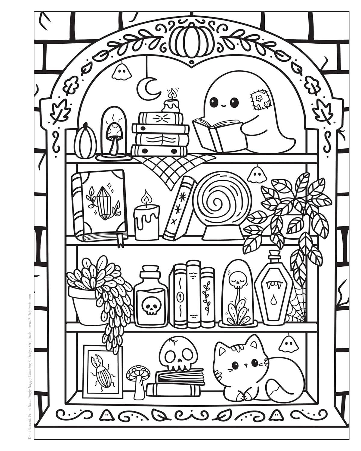 Hauntingly Happy Coloring Book