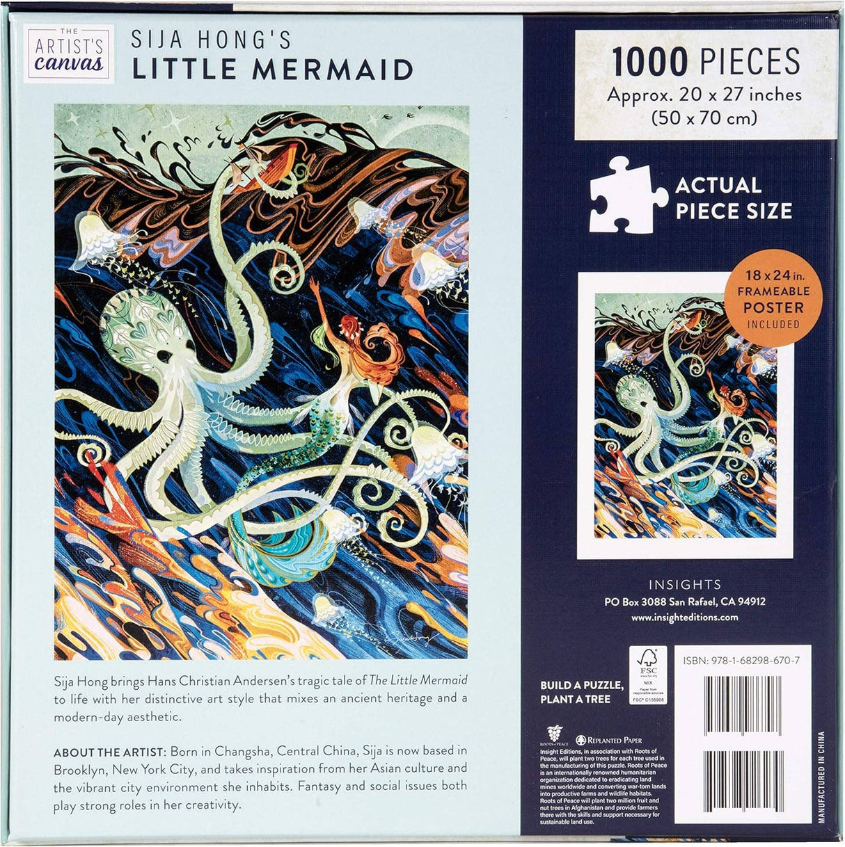 Artist's Canvas: Little Mermaid  1000 Piece Jigsaw Puzzle