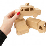 Set of 3 Paper Mache Taxi Car and Trucks