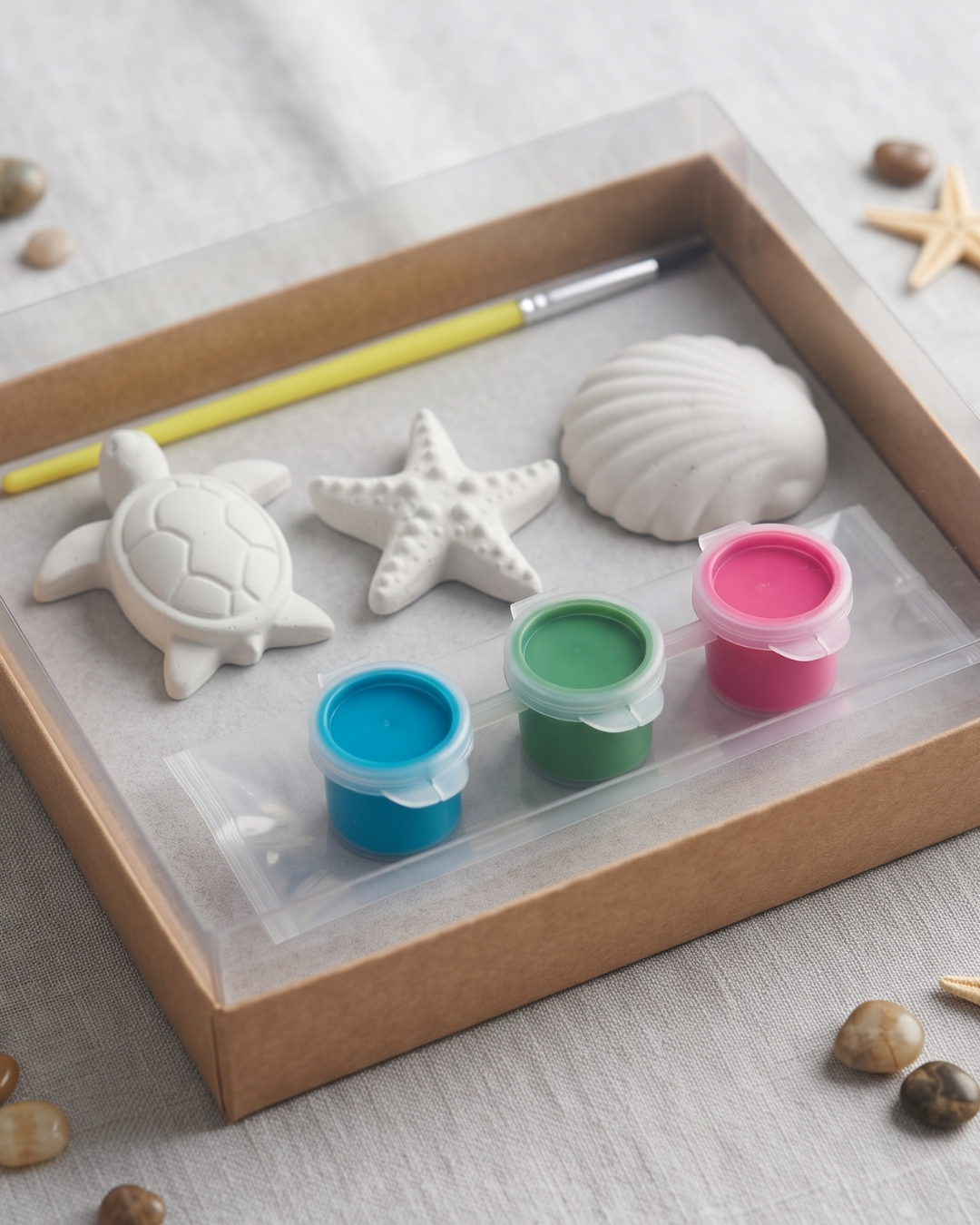 DIY Sea Life Plaster Paint Kit | Turtle, Starfish & Seashell