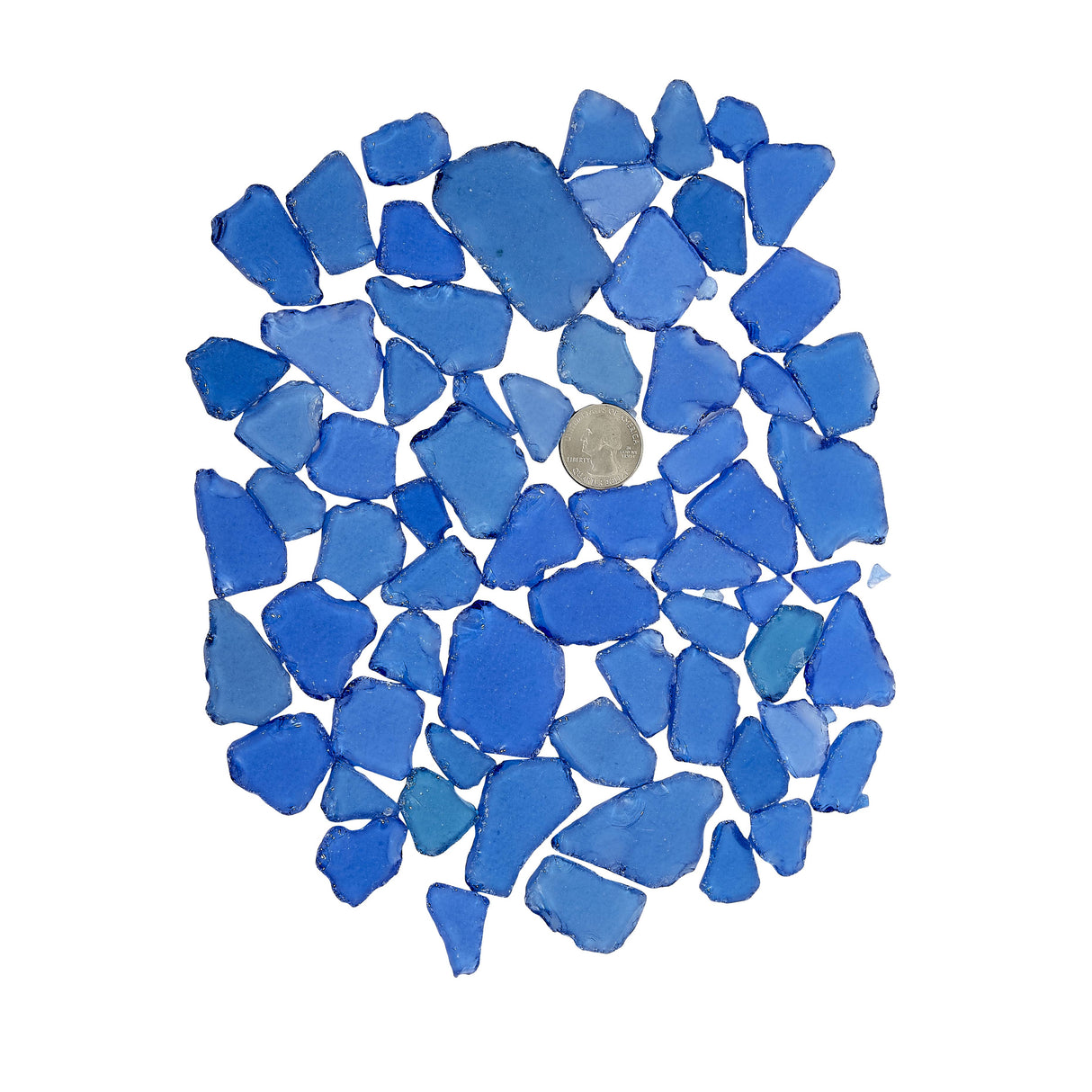 Dark Blue Sea Glass (aprx 2 cups)