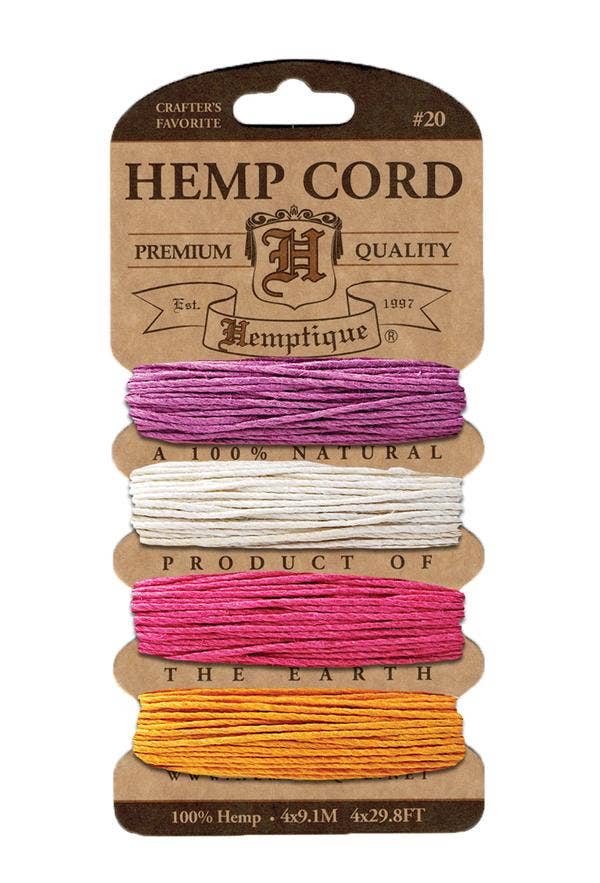Hemptique True Hemp Cord 20lb 120'-Razzle Dazzle