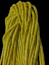 Iridescent Aura Crystal Beads Yellow 6x4mm Heishi Disc