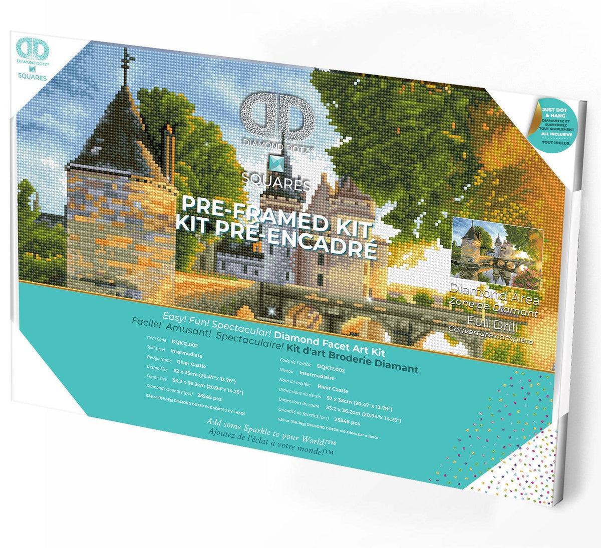 Diamond Dotz River Castle Pre-Framed Kit - 20.5" x 13.8"