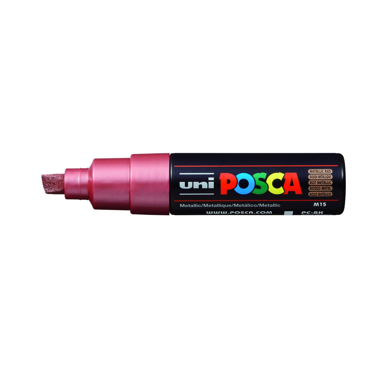 POSCA Paint Marker, PC-8K Broad Chisel, Metallic Red