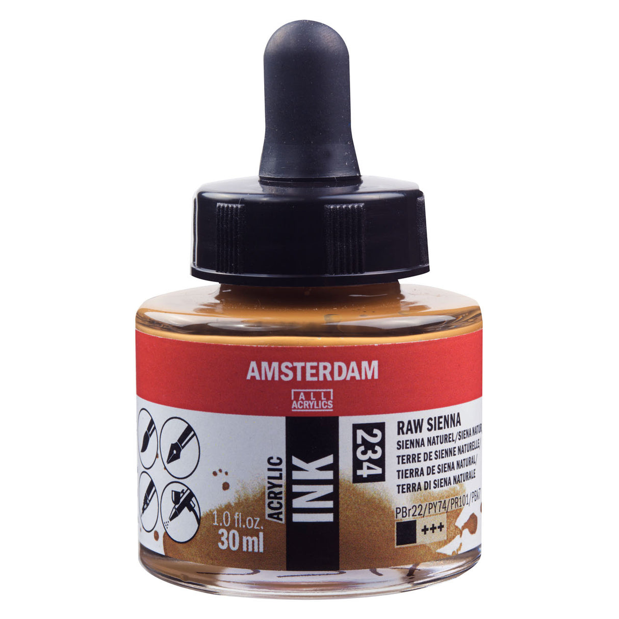 Amsterdam Acrylic Ink, 30ml, Raw Sienna