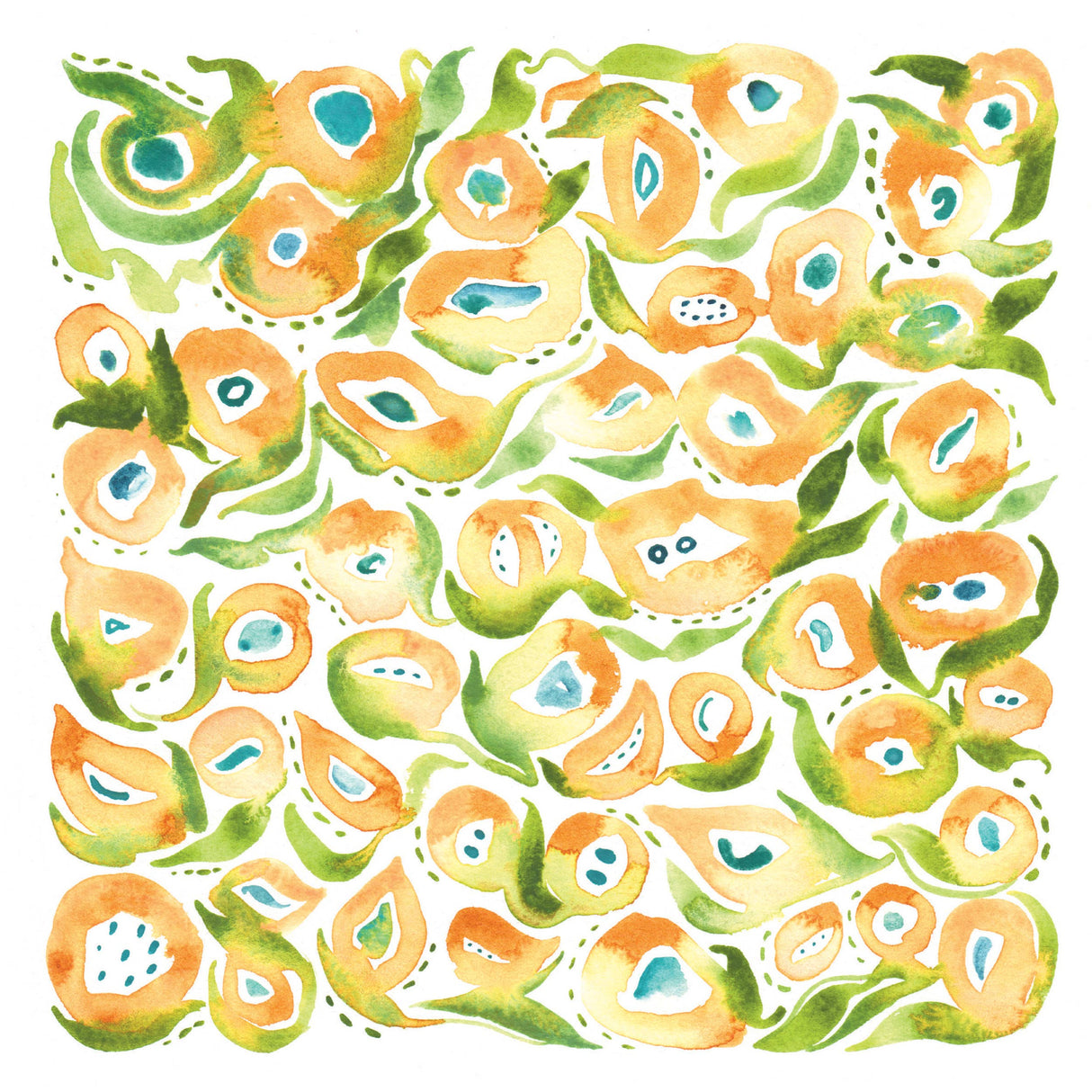 Reverse Coloring Watercolors for You to Doodle & Trace