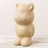 6" H Premade Unfinished Paper Mache Teddy Bear Figurine