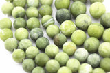 Natural Green Jade Matte Round Beads 8mm 15.5" Strand