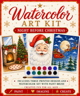 Watercolor Art Kit: Santa Night Before X-Mas Theme Designs