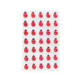 Ladybug Stone Stickers 12mm, 35-ct