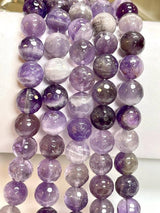 10mm Amethyst  Gemstone Faceted Round Beads Strand  10mm