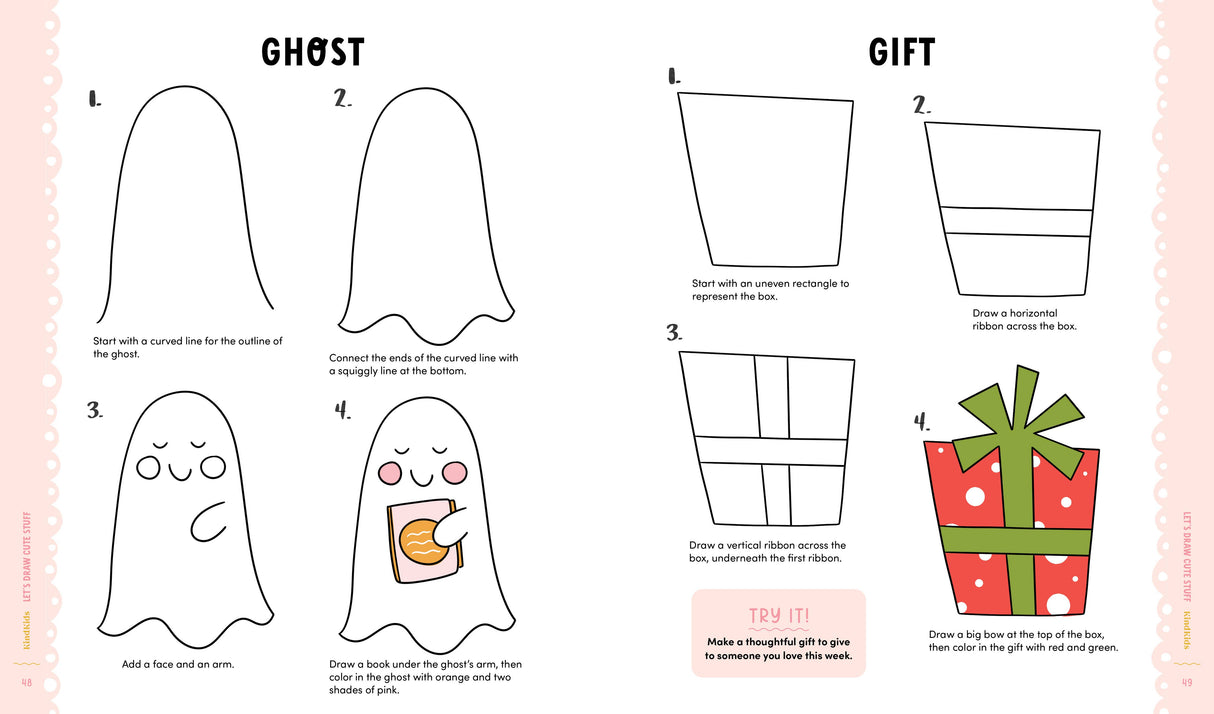 KindKids Let's Draw Cute Stuff: 100 Simple Drawing Lessons