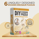 3D Wooden Puzzle Bundle Pack: Dinosaur