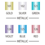 Zig Clean Color Dot Set, 6 metallic colors