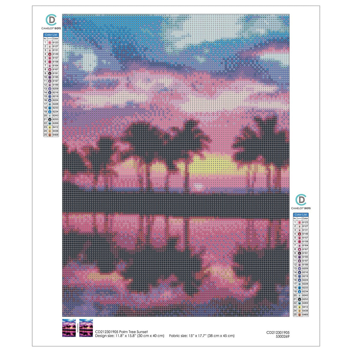 Palm Tree Sunset Diamond Painting Kit
