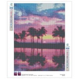 Palm Tree Sunset Diamond Painting Kit